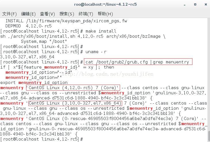 Centos7内核从3.10升级到4.12过程
