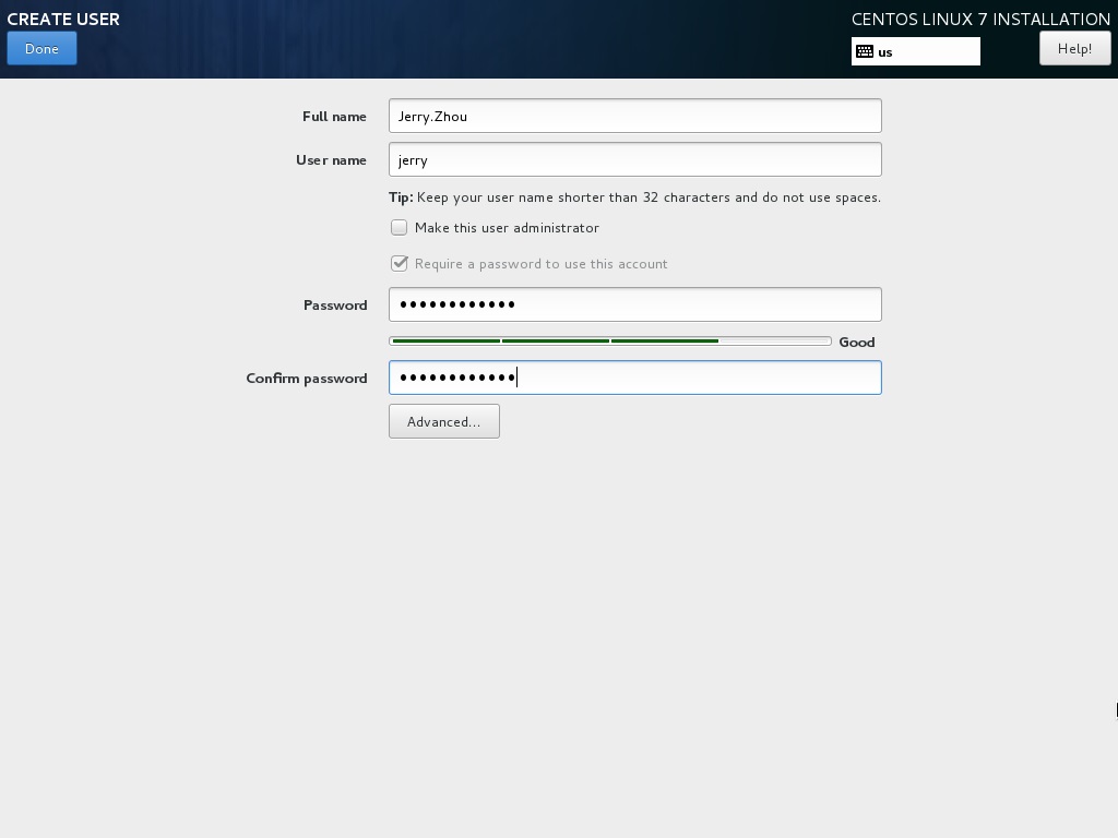 VirtualBox中安装CentOS7过程记录