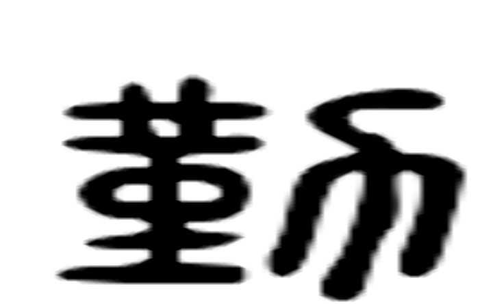 勤的六书通字