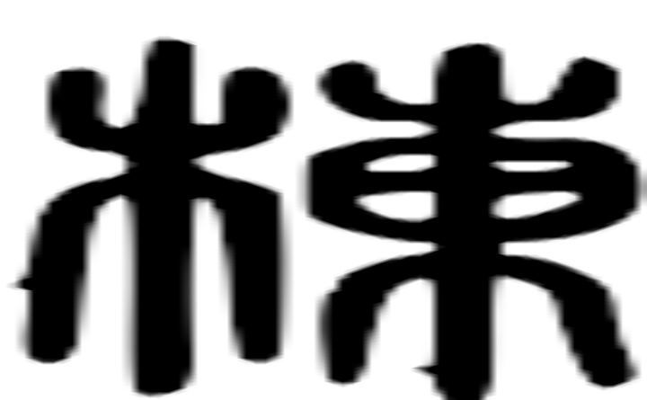 栋的篆字