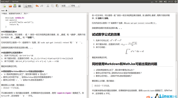 Linuxı༭MarkdownLaTeXMathJax