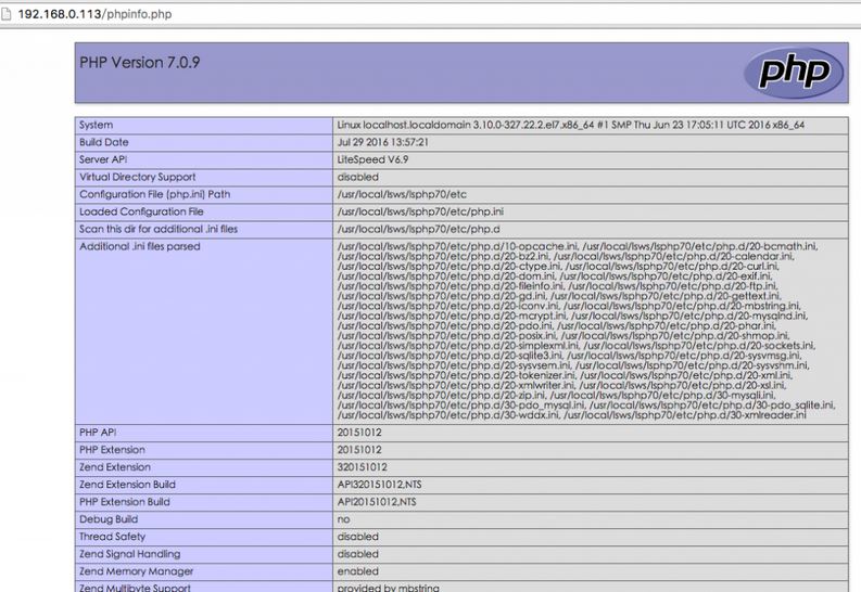 CentOS 7װOpenLiteSpeedPHP 7