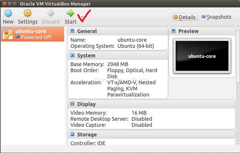 VirtualboxﰲװUbuntu Core 16